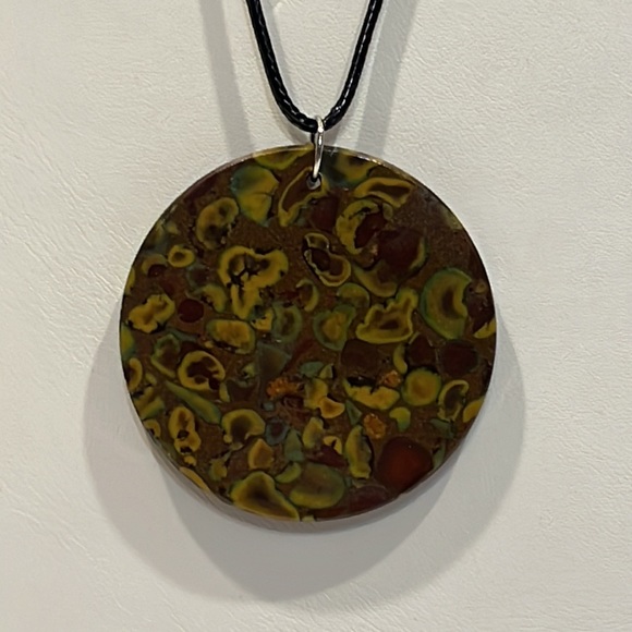 Natural Ocean Jasper Pendant Necklace - Picture 3 of 3